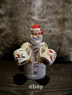 Rare! Vintage CAPRI Creations Ceramic Santa Whiskey Set Christmas Japan