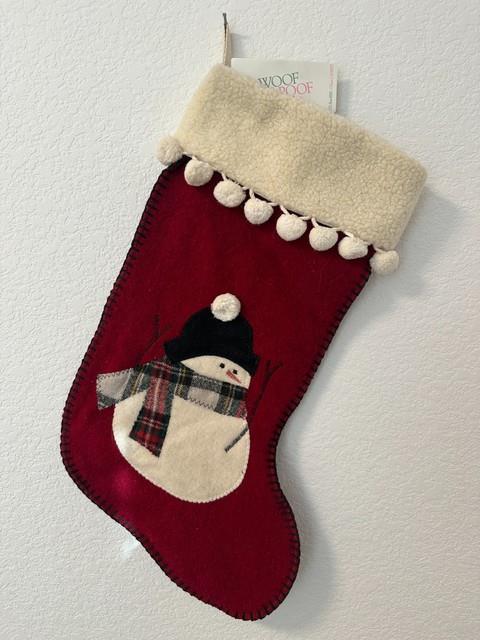 Rare Vintage Collectable Woof And Poof Snowman Stocking With Original Tag
