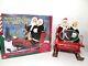 Rare Vintage Gemmy Santa And Mrs. Claus A Sleigh Ride Lighted Musical Animated