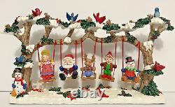 Rare Vintage Jaimy Holiday Christmas Swings Decorative Show Piece With Box 1990's