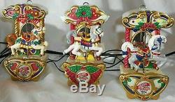 Rare Vintage Mr Christmas Holiday Lighted Musical Circus Carousel collectable