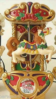 Rare Vintage Mr Christmas Holiday Lighted Musical Circus Carousel collectable