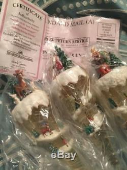 Rare Vintage Thomas Kinkade Ashton Drake Rudolph Misfit Icicle Ornaments 12 Set