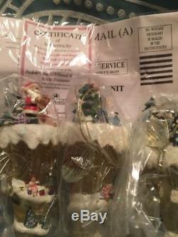 Rare Vintage Thomas Kinkade Ashton Drake Rudolph Misfit Icicle Ornaments 12 Set