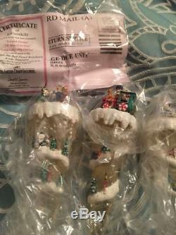 Rare Vintage Thomas Kinkade Ashton Drake Rudolph Misfit Icicle Ornaments 12 Set