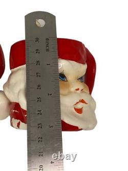 Rare Vintage Winking? (Drinking) Santa Pitcher & Mugs Napco Ceramics -OFFERS