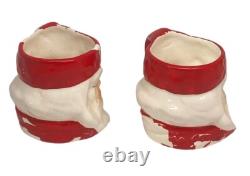 Rare Vintage Winking? (Drinking) Santa Pitcher & Mugs Napco Ceramics -OFFERS