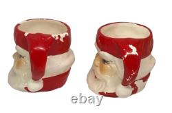 Rare Vintage Winking? (Drinking) Santa Pitcher & Mugs Napco Ceramics -OFFERS