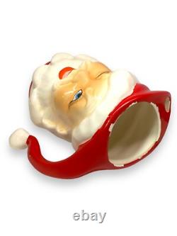 Rare Vintage Winking? (Drinking) Santa Pitcher & Mugs Napco Ceramics -OFFERS