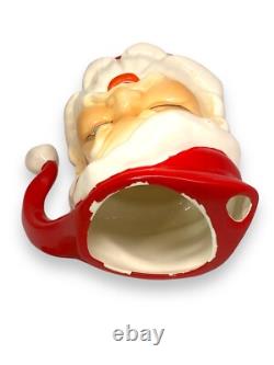 Rare Vintage Winking? (Drinking) Santa Pitcher & Mugs Napco Ceramics -OFFERS