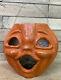 Rare Vtg 7.5 30s-40s Paper Mache Pumpkin Jack O Lantern Halloween Decoration Ex