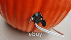 Rare Vtg Atlantic Ceramic Pumpkin Light Jack O Lantern Halloween Plug In w Lid