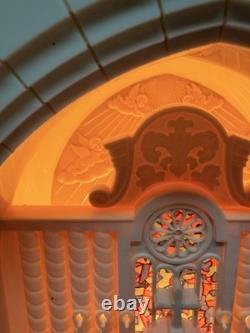 Raylite Church Altar Christmas Light Up Musical Works See Video Vtg 1950s