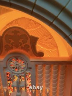 Raylite Church Altar Christmas Light Up Musical Works See Video Vtg 1950s