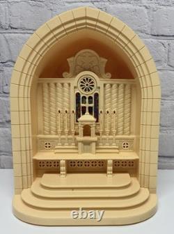 Raylite Church Altar Christmas Light Up Musical Works See Video Vtg 1950s