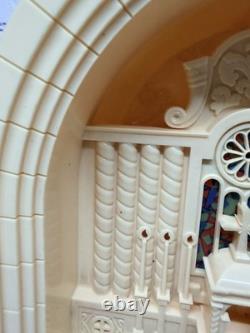 Raylite Church Altar Christmas Light Up Musical Works See Video Vtg 1950s