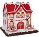 Raz Imports Christmas Red And White Lighted Gingerbread House, 9.75 Inch 3816138
