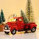 Red Metal Truck Christmas Party Decoration Tree Xtmas Gift Ideas Vintage Style