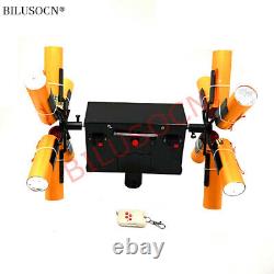 Remote double wheel windmill type stage cold fountain fireworks firing system
