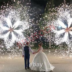 Remote double wheel windmill type stage cold fountain fireworks firing system