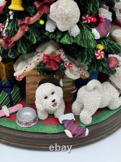 Retired Danbury Mint Bichon Frise Dog Light-Up 13 Christmas Tree, WithStar, Bulbs