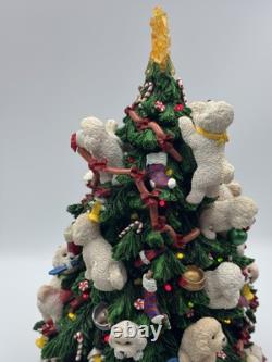 Retired Danbury Mint Bichon Frise Dog Light-Up 13 Christmas Tree, WithStar, Bulbs