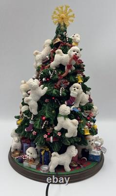 Retired Danbury Mint Bichon Frise Dog Light-Up 13 Christmas Tree, WithStar, Bulbs