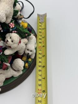 Retired Danbury Mint Bichon Frise Dog Light-Up 13 Christmas Tree, WithStar, Bulbs