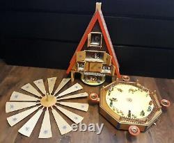 Richard Glasser Largest Wooden Pyramid House Candle Carousel 4 PARTS or REPAIR