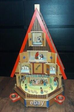 Richard Glasser Largest Wooden Pyramid House Candle Carousel 4 PARTS or REPAIR