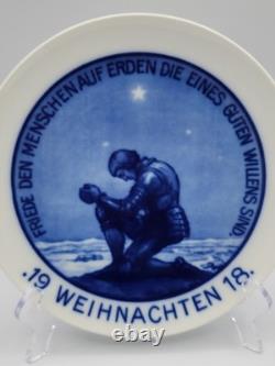 Rosenthal Collector Plate 1918 Friede Auf Erden Peace On Earth Christmas
