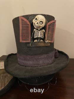 Rucus Studio Scott Smith Retired Halloween Skeleton Top Hat Stand Rucus Studio Scott Smith Retired Halloween Skeleton Top Hat Stand