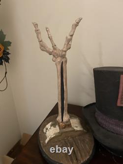 Rucus Studio Scott Smith Retired Halloween Skeleton Top Hat Stand Rucus Studio Scott Smith Retired Halloween Skeleton Top Hat Stand