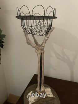 Rucus Studio Scott Smith Retired Halloween Skeleton Top Hat Stand Rucus Studio Scott Smith Retired Halloween Skeleton Top Hat Stand