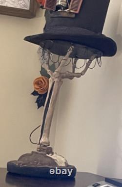 Rucus Studio Scott Smith Retired Halloween Skeleton Top Hat Stand Rucus Studio Scott Smith Retired Halloween Skeleton Top Hat Stand