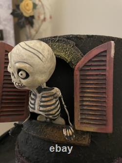 Rucus Studio Scott Smith Retired Halloween Skeleton Top Hat Stand Rucus Studio Scott Smith Retired Halloween Skeleton Top Hat Stand