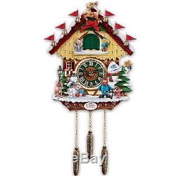 Rudolph & Friends Musical Cuckoo Clock Christmas Wall Sculpture