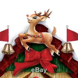 Rudolph & Friends Musical Cuckoo Clock Christmas Wall Sculpture