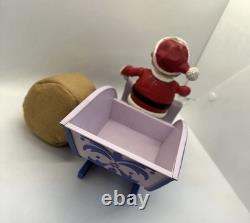 Rudolph Santa's Sleigh and Reindeer Team Set 2003 Playing Mantis Light Up Works