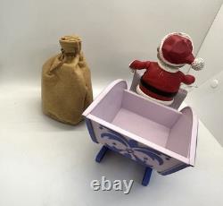 Rudolph Santa's Sleigh and Reindeer Team Set 2003 Playing Mantis Light Up Works