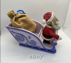 Rudolph Santa's Sleigh and Reindeer Team Set 2003 Playing Mantis Light Up Works