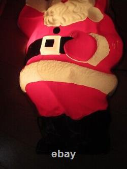 SANTA ROYAL ELECTRIC Vintage Christmas Flat Back Lighted Vacuform 3D Plastic