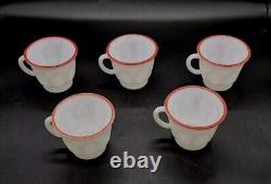 SCARSE! 5pc Hazel Atlas Holly Berries Tom & Jerry Christmas Punch (Bowl) Mugs SCARSE! 5pc Hazel Atlas Holly Berries Tom & Jerry Christmas Punch (Bowl) Mugs
