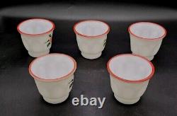SCARSE! 5pc Hazel Atlas Holly Berries Tom & Jerry Christmas Punch (Bowl) Mugs SCARSE! 5pc Hazel Atlas Holly Berries Tom & Jerry Christmas Punch (Bowl) Mugs