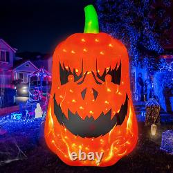 SEASONBLOW Gigantic 12 Foot Tall Inflatable Jack O'Lantern Pumpkin with Flash Up