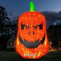 SEASONBLOW Gigantic 12 Foot Tall Inflatable Jack O'Lantern Pumpkin with Flash Up