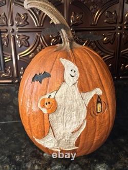 Salem Collection Ghost With Lantern Bat Vintage Halloween 14 Pumpkin Euc Salem Collection Ghost With Lantern Bat Vintage Halloween 14 Pumpkin Euc