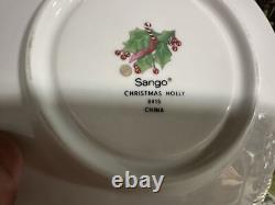 Sango Christmas Holly 8415 Set For 8 People 57 Pieces All Tighter With Cream