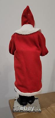 Santa Candy Container Red Robe With Feather Tree