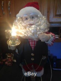 Santa Claus Animated Telco Motionette Lighted Candle Stopwatch Letters to Santa